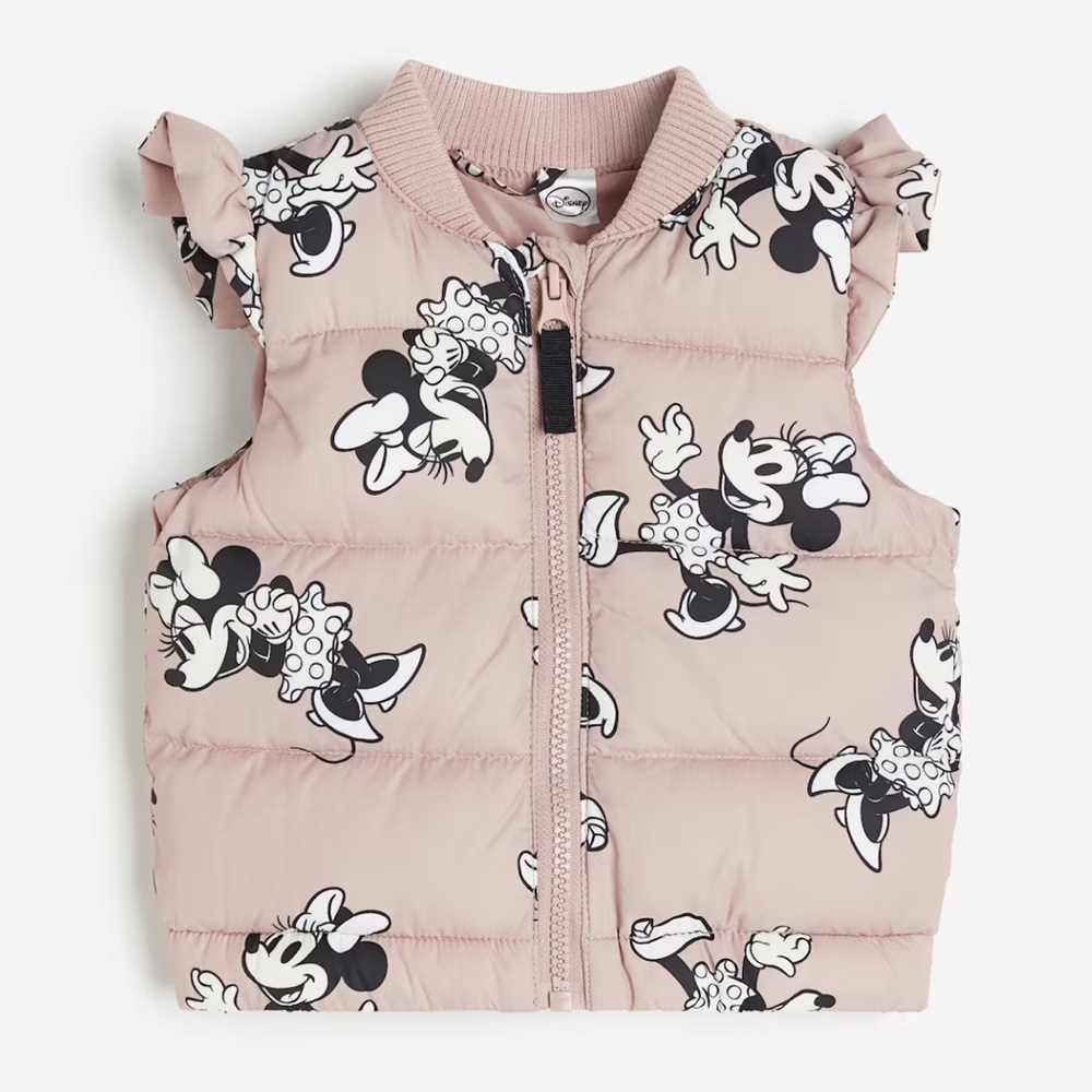 RUFFLE-TRIMMED PUFFER VEST